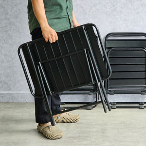 Mesa Plegable para Té con Diseño de Limón BTC001 para Restaurantes con Ranuras Redondas de Hierro y Recubrimiento en Polvo - Product Image 6