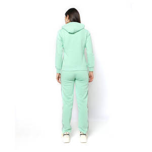 Conjunto de chándal unisex con logotipo personalizado, chándales transpirables de algodón para hombres y mujeres, ropa deportiva de cuello redondo en negro, 2 uds., para invierno - Product Image 3