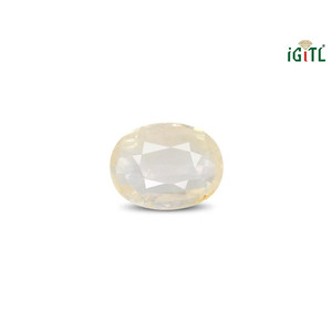 Saphir Jaune Naturel (Pukhraj) 3,54 Carats, Taille Émeraude Facettée, Pierre Libre, Matériau de Gemme Rouge, Similaire à l'Alexandrite et à l'Aigue-marine - Product Image 1