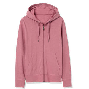 Sweat à capuche zippé personnalisé pour hommes Meilleure qualité Blanks 400 GSM Sweat à capuche en coton polaire lourde Respirant basiques à capuche - Product Image 1