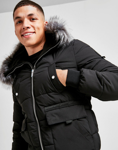 2025 veste bouffante à capuche en toile lourde pour hommes de conception personnalisée manteau rembourré surdimensionné avec veste de pull Para - Product Image 5