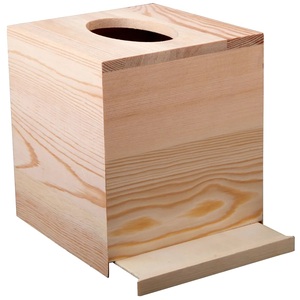 Caja de pañuelos de madera de diseño antiguo, caja de madera maciza de Color Natural personalizada, pieza artesanal de alta calidad, caja de pañuelos de madera - Product Image 3