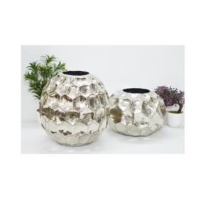 Premium Fancy Aluminum Nickel Plated Indian Classic Look Flower <b>Vase</b> Metal Design Premium Colourful Home Wedding <b>Decoration</b> <b>Vase</b> - Product Image 2