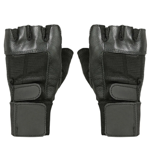 Guantes de cuero de medio dedo personalizables de alta calidad Equipo de fitness de levantamiento de pesas resistente para gimnasio y Deportes - Product Image 2
