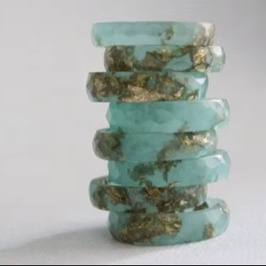 ACCESSORY <b>Jewelry</b> Resin <b>Acrylic</b> Bracelet Bangle Exaggerated Dazzling Multicolor Wide Irregular Square <b>Acrylic</b> Bracelets Women - Product Image 2