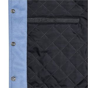 Wholesale Custom <b>Men's</b> Baseball College Varsity <b>Jacket</b> with Front Embroidery Design Streetwear Coated <b>Jacket</b> for <b>Men</b> - Product Image 6