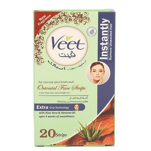 Bandes exfoliantes pour le visage Veet Oriental - Aloe Vera & Huile d'amande - Product Image 1