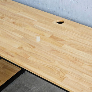 BD68063 240x60x75cm Two-Person Minimalist Modern Office <b>Desk</b> with <b>Shelf</b> Traditional Melamine Wood Style Work <b>Desks</b> - Product Image 6