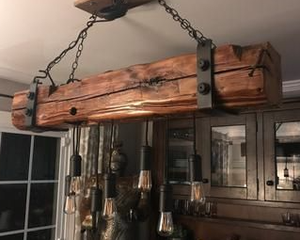 Rustic Wood Beam Pendant <b>Light</b> (Heritage Style) - Product Image 5