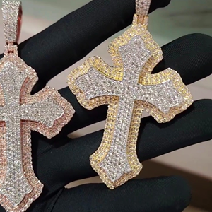 จี้อัญมณีชั้นดีสเตอร์ลิง925และสเน่ห์ออกแบบได้ตามต้องการราคาที่ดีที่สุดจี้เงินเพชรที่มีความสวยสีเย็น - Product Image 3