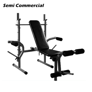 Banc de musculation pliant en acier multi-stations pour équipement de gymnastique à domicile pour la presse et l'extension des jambes avec bancs et supports - Product Image 1
