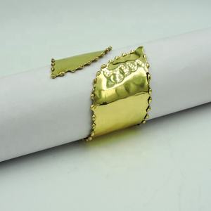 Ensemble d'anneaux de serviette en laiton de luxe, couleur dorée, élégants porte-serviettes, décoration de table élégante, logo personnalisé pour les dîners et les fêtes - Product Image 3