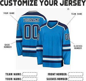 Custom Breathable Ice Hockey Jersey Men 2025 Long Sleeve Quick Dry Sublimation 100% Polyester Sports Uniform OEM Teamwear - Product Image 3