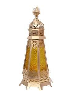 Lanterne en métal de haute qualité en laiton AK dans un pot de bougie de conception marocaine moderne fini antique à bas prix pour la décoration intérieure d'hôtel - Product Image 5