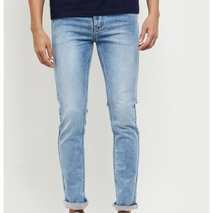 Pantalones vaqueros para hombre con logotipo personalizado OEM, transpirables y lavados, precio ajustable para todas las estaciones, diseño de patrón de impresión - Product Image 5