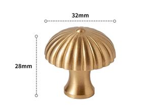 Gold brass mushroom <b>knobs</b> pull cabinet drawer for home dresser <b>door</b> cabinet furniture <b>decorative</b> kitchen wardrobe handle <b>knobs</b> - Product Image 4