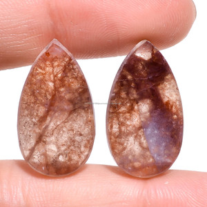 Super Premium elegante natural naranja suave forma de pera cabujón piedra preciosa suelta 23x14x4mm para la fabricación de joyas - Product Image 3