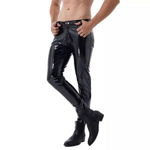 Pantalon droit d'hiver pour homme en cuir de vachette, taille mi-haute, non tissé, imperméable, coupe-vent, protection UV, respirant, écologique, style urbain - Product Image 6