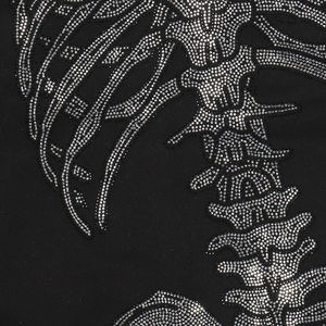 Sweat-shirt en molleton épais personnalisé avec broderie, effet délavé au soleil, fermeture éclair, lavage à l'acide, strass, coupe ample, court, effet usé, streetwear d'hiver - Product Image 4