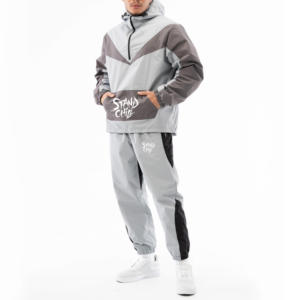 เสื้อกันลมสะท้อนแสงพิมพ์ลายสำหรับผู้ชายแจ็คเก็ตฮิปฮอปสตรีทชุดวอร์มผ้าคอตตอน100% ปรับแต่งโลโก้ - Product Image 1