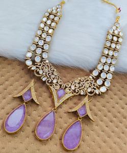 ชุดสร้อยคอโมอิสซาไนต์ทรงโพลกี้และดับเบิ้ลเล็ต ดีไซน์สวยงาม เหมาะสำหรับงานแต่งงาน งานเลี้ยง และสวมใส่เข้ากับทุกชุด - Product Image 5