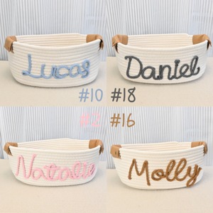 ตะกร้ากระเป๋าแมคคราเม่สีฟ้าท้องฟ้าเรียบง่ายโซลูชันการจัดเก็บน่ารักสำหรับเด็กแรกเกิดที่จำเป็นห้องเลี้ยงเด็ก - Product Image 6