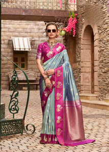 RajPath Fabrics Sarees en soie de soie de qualité supérieure Douceur luxueuse pour une tenue de fête formelle - Product Image 5