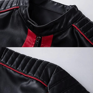 Men's Slim Fit Winter Custom Biker Riding PU Leather Racing Motorbike Jacket Breathable Touring Bomber - Product Image 4