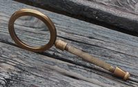 Loupe optique en laiton antique, loupe de lecture vintage, lentille à main, décoration de bureau nautique côtière, rentrée scolaire, 6 pouces