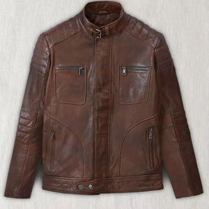 Chaquetas de cuero personalizadas para hombre de tendencia 2025, ropa de calle de calidad Premium, ropa de abrigo de moda para motociclista, perfecta para etiqueta privada - Product Image 1