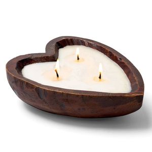 100 % Natural Handmade <b>Wooden</b> <b>Heart</b> Candle Bowl Unique Design <b>Wooden</b> Dough Bowl <b>for</b> Tea Light Candle <b>Wooden</b> Candle Bowl - Product Image 6