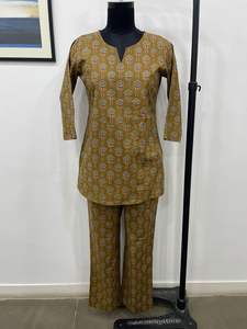 Conjunto de pijama Floral verde de algodón 100% para mujer, conjunto de pijama de algodón para mujer, conjunto de pijama de algodón para mujer - Product Image 3