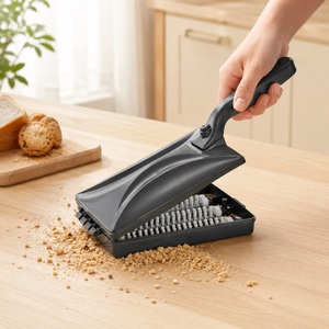 Brosse à miettes triple avec manche, balayette manuelle de table, brosse de nettoyage en PP pour comptoir, bureau, moquette, miettes, usage domestique et cuisine - Product Image 2