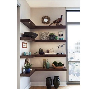 Live Edge Rustic Floating Shelf 12x2 Natural Top Selling 4-Layer <b>Wall</b> Mount Metallic Rack Storage Holders Modern Style Spice - Product Image 4