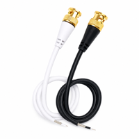 Vergoldeter BNC-Stecker Q9 Bajonettanschluss mit Formguss-Abdeckung RG59 Koaxialkabel für CCTV-Kamera SDI
