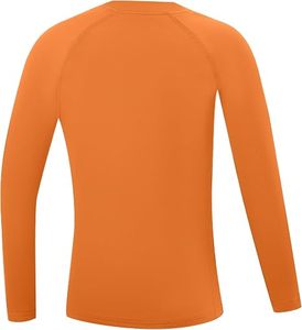 Chemise thermique à manches longues orange avec motif flamme, légère, en polyester, coupe ajustée pour garçons - Product Image 2