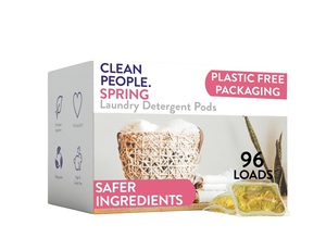 Lessives en dosettes The Clean People - Anti-taches - Parfum Printemps, Lot de 96 - Product Image 1