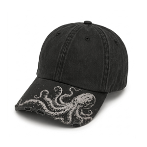 Gorra de Béisbol de 6 Paneles de Algodón Lavado con Logotipo Bordado Personalizado, Ajustable, Retro, con Visera Estampada, Gorra Suave Tipo Dad Hat, OEM ODM - Product Image 2