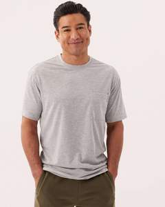 T-shirt dynamique pour homme, tricoté, écologique, respirant, à séchage rapide, manches courtes, texture active et fraîche, doux, extensible - Product Image 1