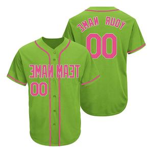 Offre Spéciale personnalisé 100% polyester maillot de baseball grande taille bouton vers le bas conception respirant chemise vierge col en v à manches courtes Hip Hop - Product Image 3