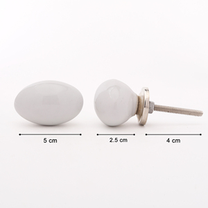 SHUBHAM boutons de porte en céramique blanche solide placard commode boutons de tiroir pour chambre cuisine vente en gros armoire décorative - Product Image 4