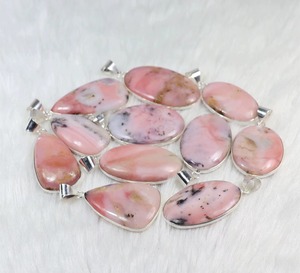 Collar de ópalo Rosa Natural Chapado en plata 925 de forma mixta de calidad atractiva, colgante de moda y dijes, ajuste de bisel encantador - Product Image 2