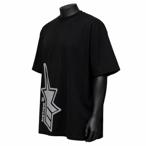 Camiseta gráfica extragrande OEM personalizada para hombre, de algodón de alta calidad, estilo urbano negro, corte holgado, camiseta al por mayor para hombre - Product Image 3