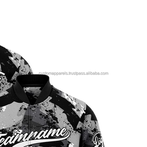 Blouson universitaire personnalisé à marque distinctive MCACVJ-215 en laine, col montant, broderie décorative, logo sur le devant, respirant, pour homme - Product Image 4