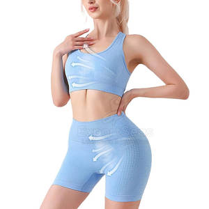 Suministro directo de fábrica en línea Mejor diseño Venta Conjunto corto de compresión para mujer Nuevo conjunto corto de compresión en stock - Product Image 5