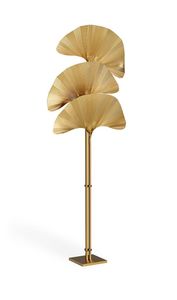 Pièce décorative de table en métal moderne, écologique, légère, au design de feuille, finition dorée, pour la décoration intérieure - Product Image 3