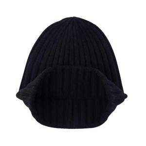 Bonnet d'hiver en tricot personnalisé pour hommes Bonnet en cachemire de couleur unie OEM - Product Image 5