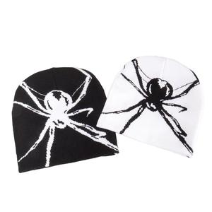 Bonnet en tricot chaud unisexe de haute qualité, motifs color block tendance, jacquard toile d'araignée, nœuds, vêtements d'hiver pour la plage - Product Image 1