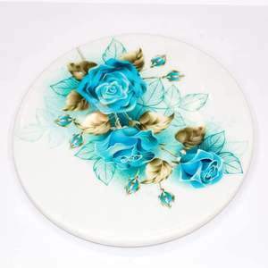 <b>Wooden</b> Chakla Belan Set with Floral Pattern Eco-Friendly Kitchen Tool Indian Collectible Customized Designs - Product Image 2