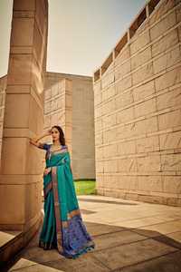 Seda cruda de aspecto hermoso con Zari Weaving Saree Woman Fashion Fabricante y proveedor de Surat a la tarifa más baja - Product Image 3